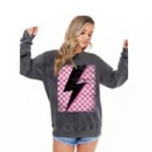 Neon Pink Lightning Bolt Sweater